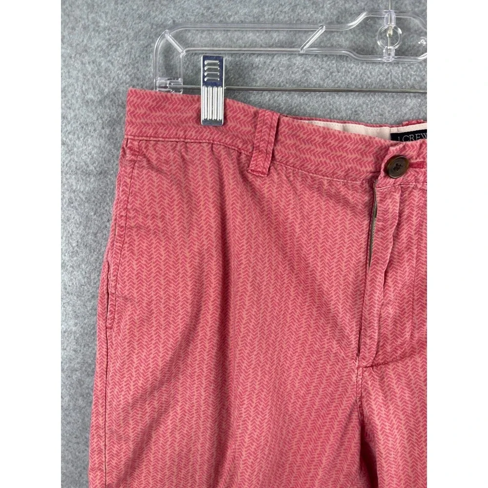 J Crew Gramercy Cotton Shorts Men's 34 Pink Pattern Preppy‎ Beach Summer Chino